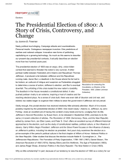 The Presidential Electio...ute of American History