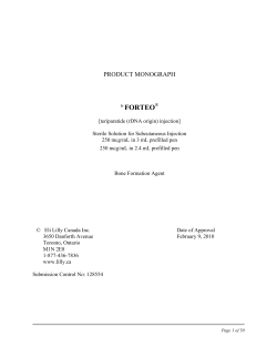 Pr FORTEO - Eli Lilly Canada