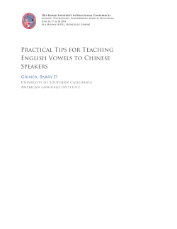 Practical Tips for Teaching English Vowels to Chinese Speakers