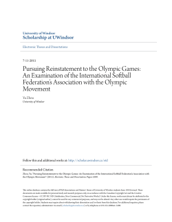 Pursuing Reinstatement to the Olympic Games: An