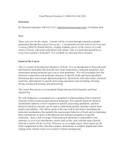 Food Physical Systems - Rutgers Food Science