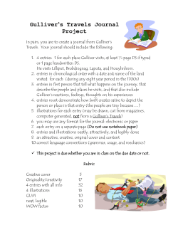 Gulliver`s Travels Journal Project