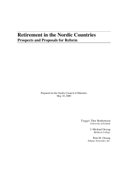 Retirement in the Nordic Countries