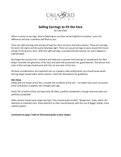 Selling Earrings to Fit the Face