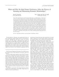 When and Why Do Ideal Partner Preferences