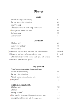 Dinner - East Harbour