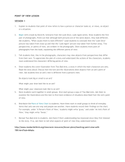 POINT OF VIEW LESSON SESSION 1 http://www.readwritethink.org