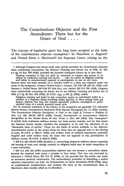 The Conscientious Objector and the First Amendment