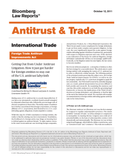 Getting Out from Under Antitrust Litigation