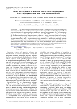 Study on Properties of Polymer Blends from Polypropylene