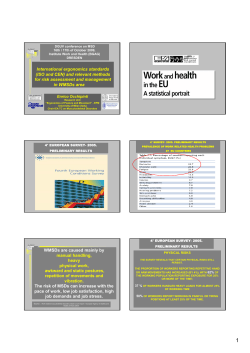International ergonomics standards (ISO and CEN) and