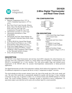 DS1629 2-Wire Digital Thermometer and Real