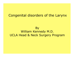 Congenital disorders of the Larynx