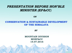 The Himalaya - Ministry of Environment and Forests