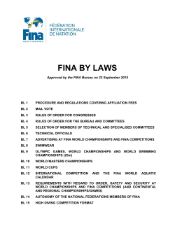 FINA BY LAWS - Official FINA Website