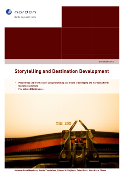 Storytelling and Destination Development