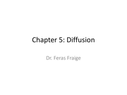 Chapter 5: Diffusion