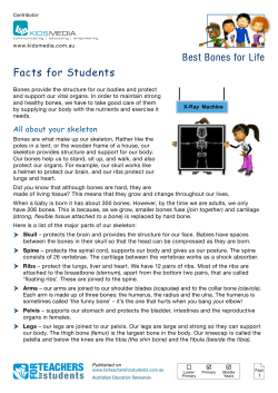 Facts for Students - Best Bones for Life