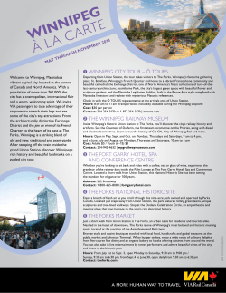 winnipeg à la carte - VIA Rail International