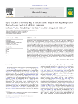 Rapid oxidation of mercury (Hg) at volcanic vents