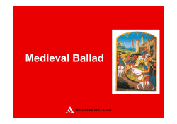 Medieval Ballad - Mondadori Education