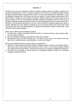 Time-Based Competitive Advantage