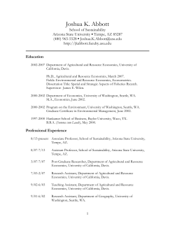 Curriculum Vitae - Joshua Abbott
