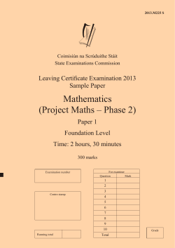 Project Maths &ndash; Phase 2