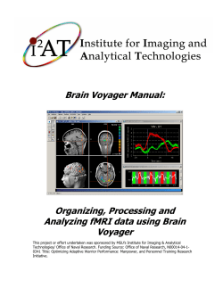 Brain Voyager Manual - I2AT - Mississippi State University