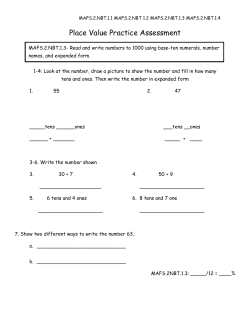 Place Value Practice Assessment