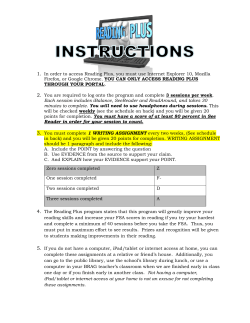 Reading Plus Instructions