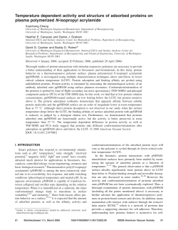 Temperature dependent activity and structure of