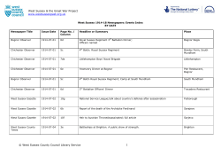 Newspaper events by date - West Sussex County Council