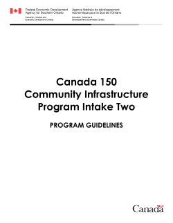 Canada 150 Community Infrastructure Program