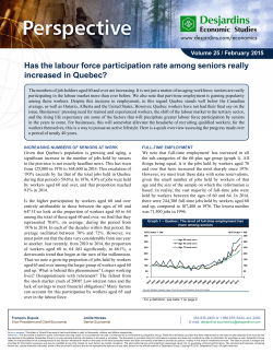 Has the labour force participation rate among seniors