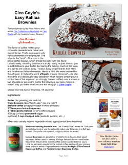 Cleo Coyle`s Easy Kahlua Brownies