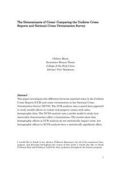The Determinants of Crime - College of the Holy Cross