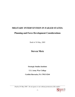 Military Intervention in Failed States