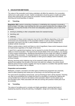 5 excavation methods - Federal Register of Legislation