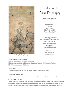 Introduction to Asian Philosophy