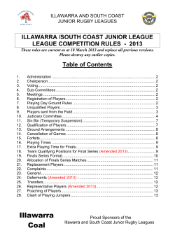 illawarra /south coast junior league