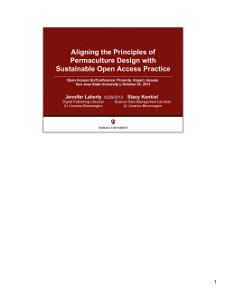 Aligning the Principles of Permaculture Design with Sustainable