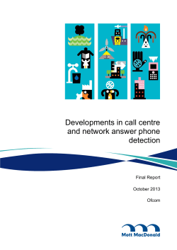 Developments in call centre and network answer phone
