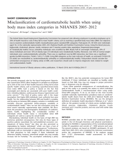 Misclassification of cardiometabolic health when using body mass