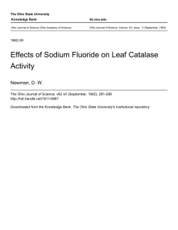 Effects of Sodium Fluoride on Leaf Catalase Activity
