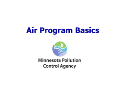 Air Program Basics - Minnesota Pollution Control Agency