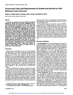 Unsaturated Fatty Acid Requirements for Growth and Survival of a
