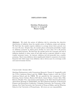 DEFLATION RISK Matthias Fleckenstein Francis A - Berkeley-Haas