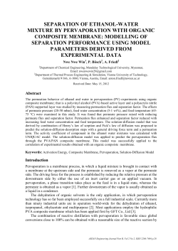 separation of ethanol-water mixture by - AUN/SEED-Net