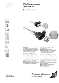 RTD Thermometers omnigrad TST